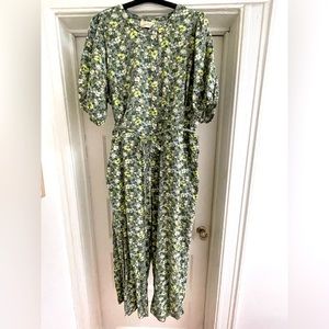 Universal Thread Women's Size 2X Floral Print Cotton Jumpsuit